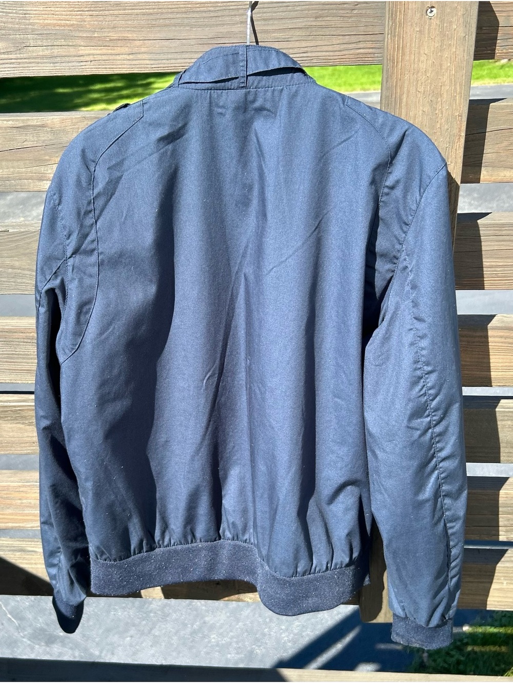 Members Only Navy Zip-Front Bomber Jacket - Picture 5 of 9